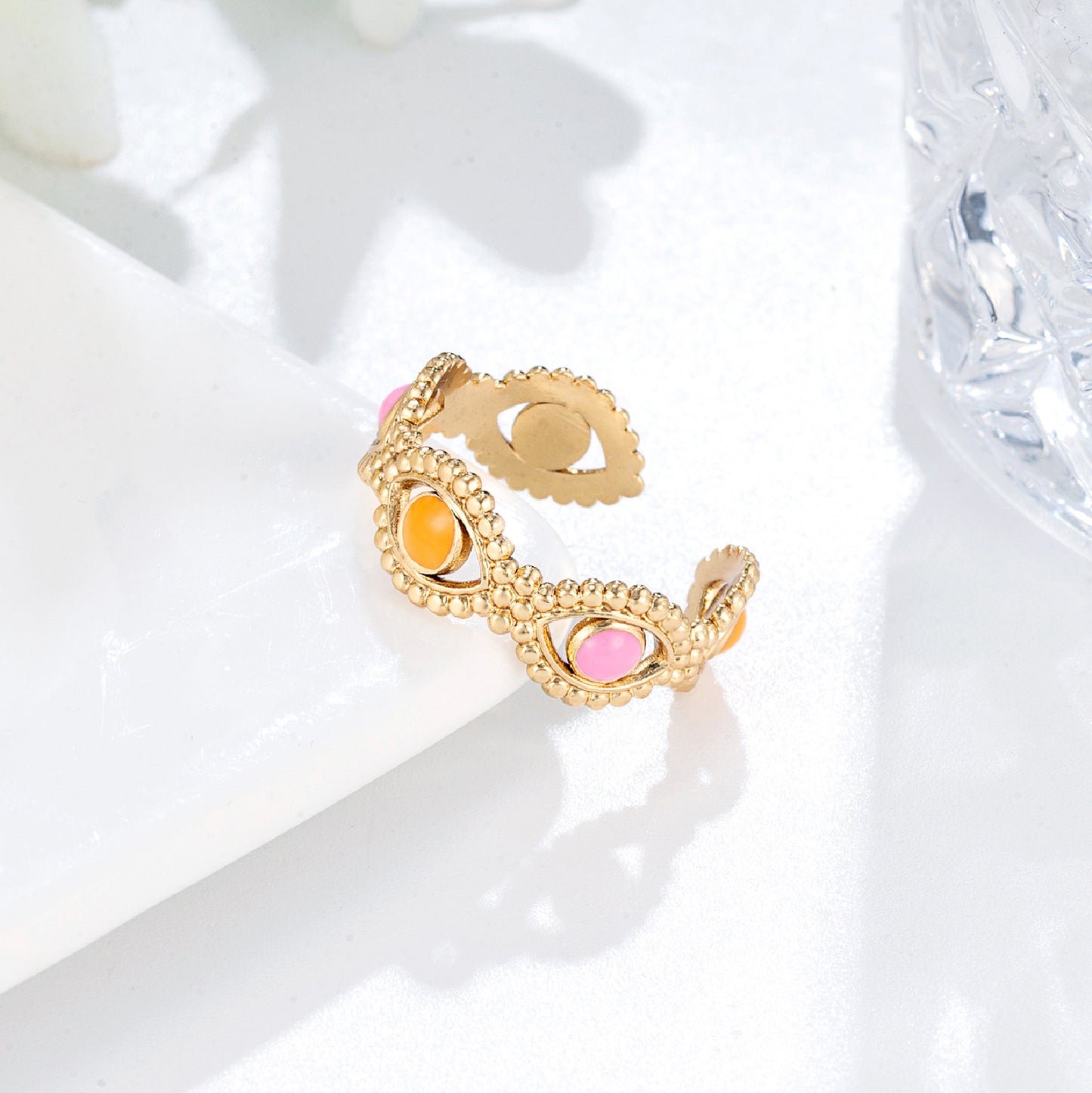 Metal Jewelry Accessory In Gold Featuring Enamel Craftsmanship