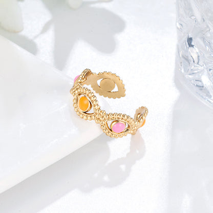 Metal Jewelry Accessory In Gold Featuring Enamel Craftsmanship