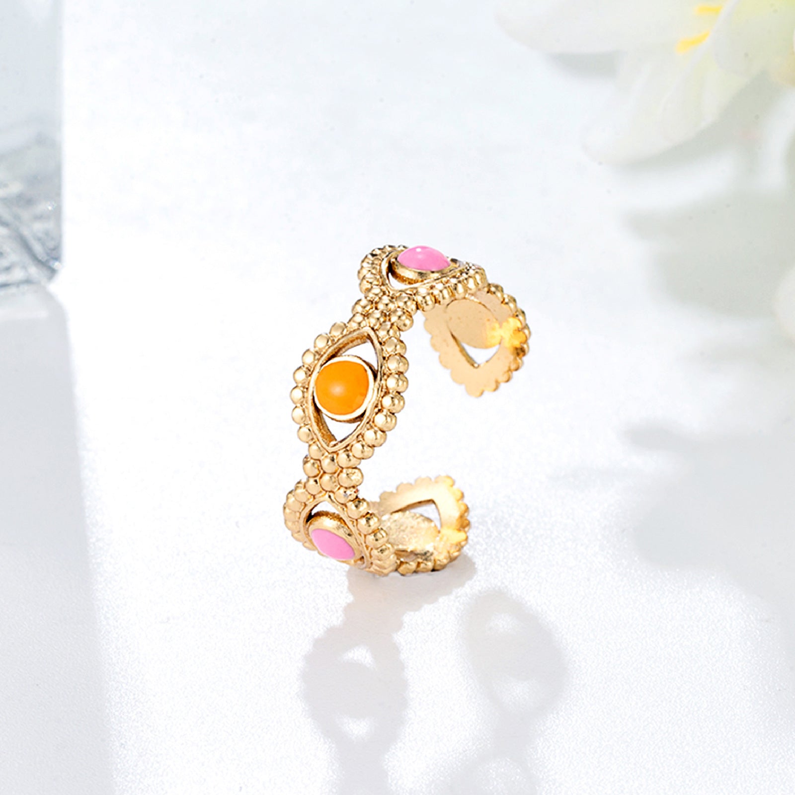 Metal Jewelry Accessory In Gold Featuring Enamel Craftsmanship