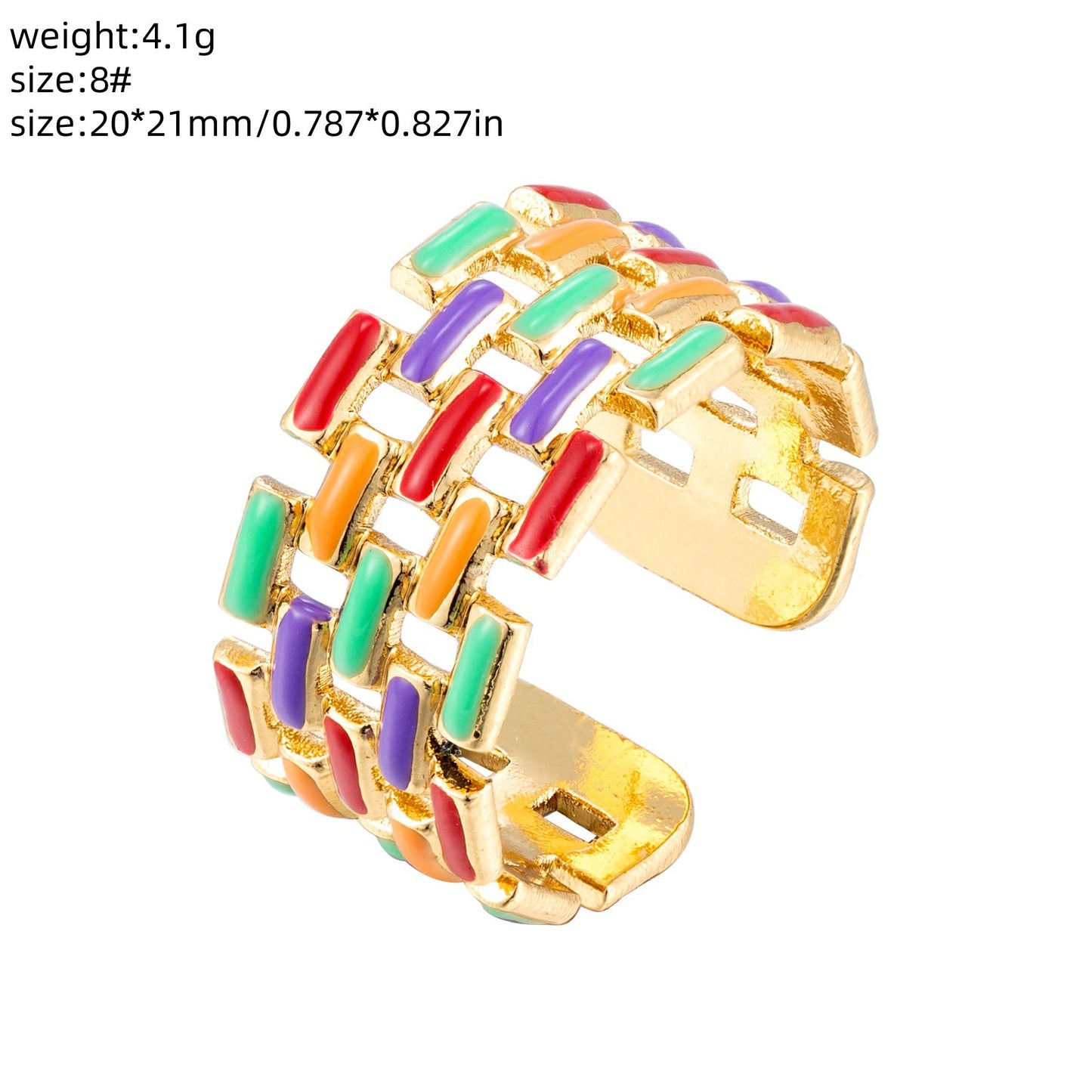Rainbow Metal Jewelry Accessories In Gold Featuring Electroplated Craftsmanship