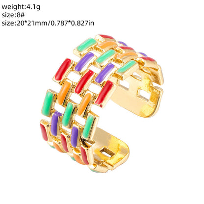 Rainbow Metal Jewelry Accessories In Gold Featuring Electroplated Craftsmanship