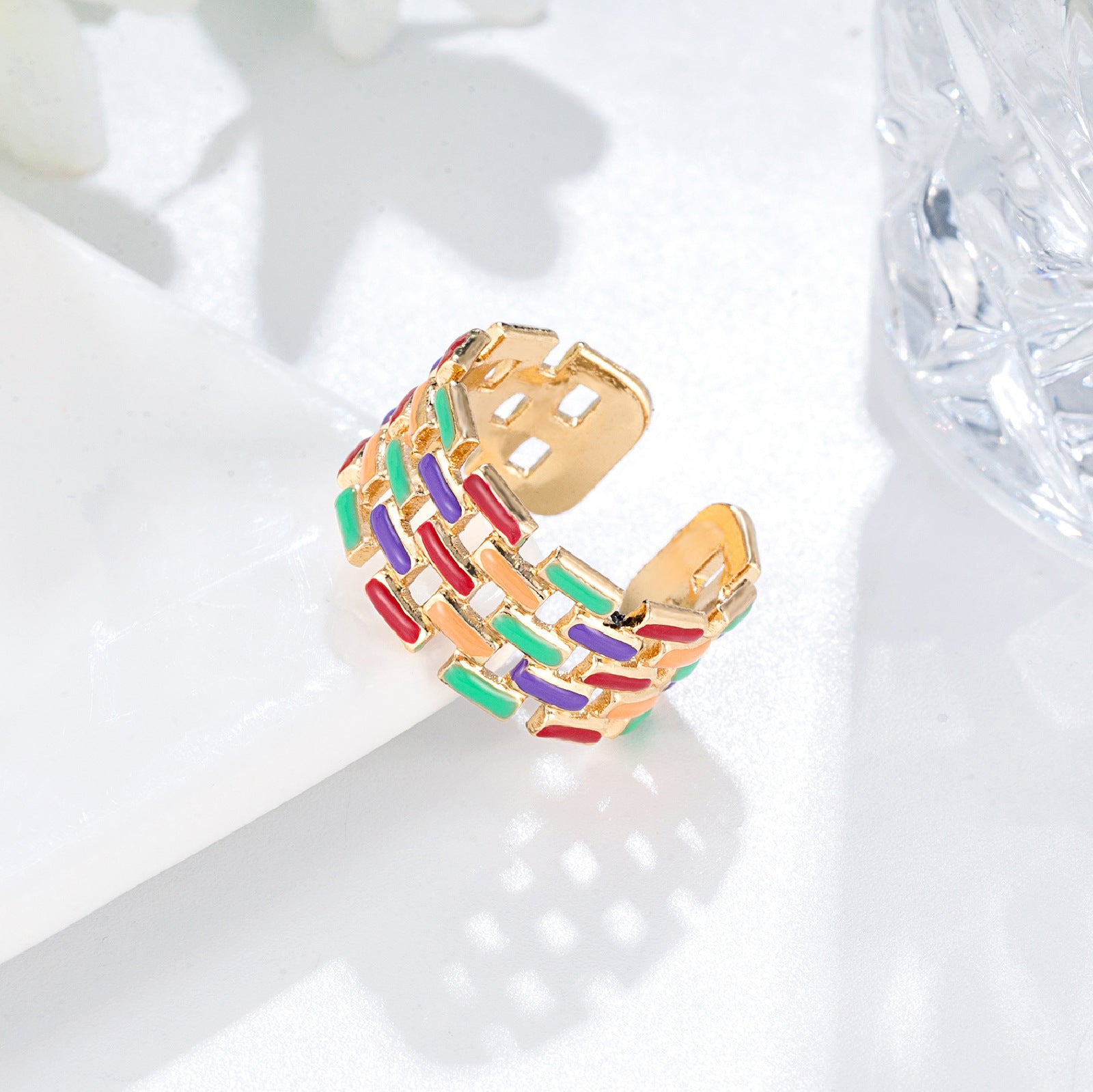 Rainbow Metal Jewelry Accessories In Gold Featuring Electroplated Craftsmanship