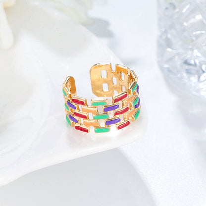 Rainbow Metal Jewelry Accessories In Gold Featuring Electroplated Craftsmanship