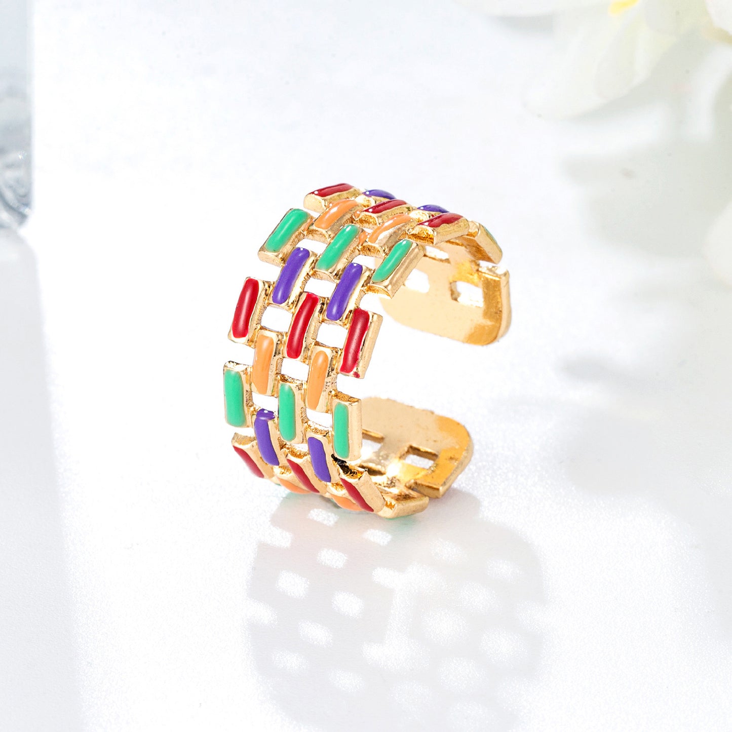 Rainbow Metal Jewelry Accessories In Gold Featuring Electroplated Craftsmanship