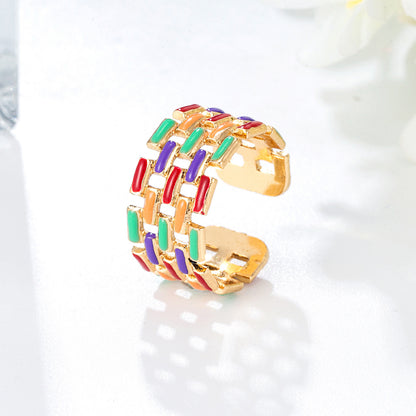 Rainbow Metal Jewelry Accessories In Gold Featuring Electroplated Craftsmanship