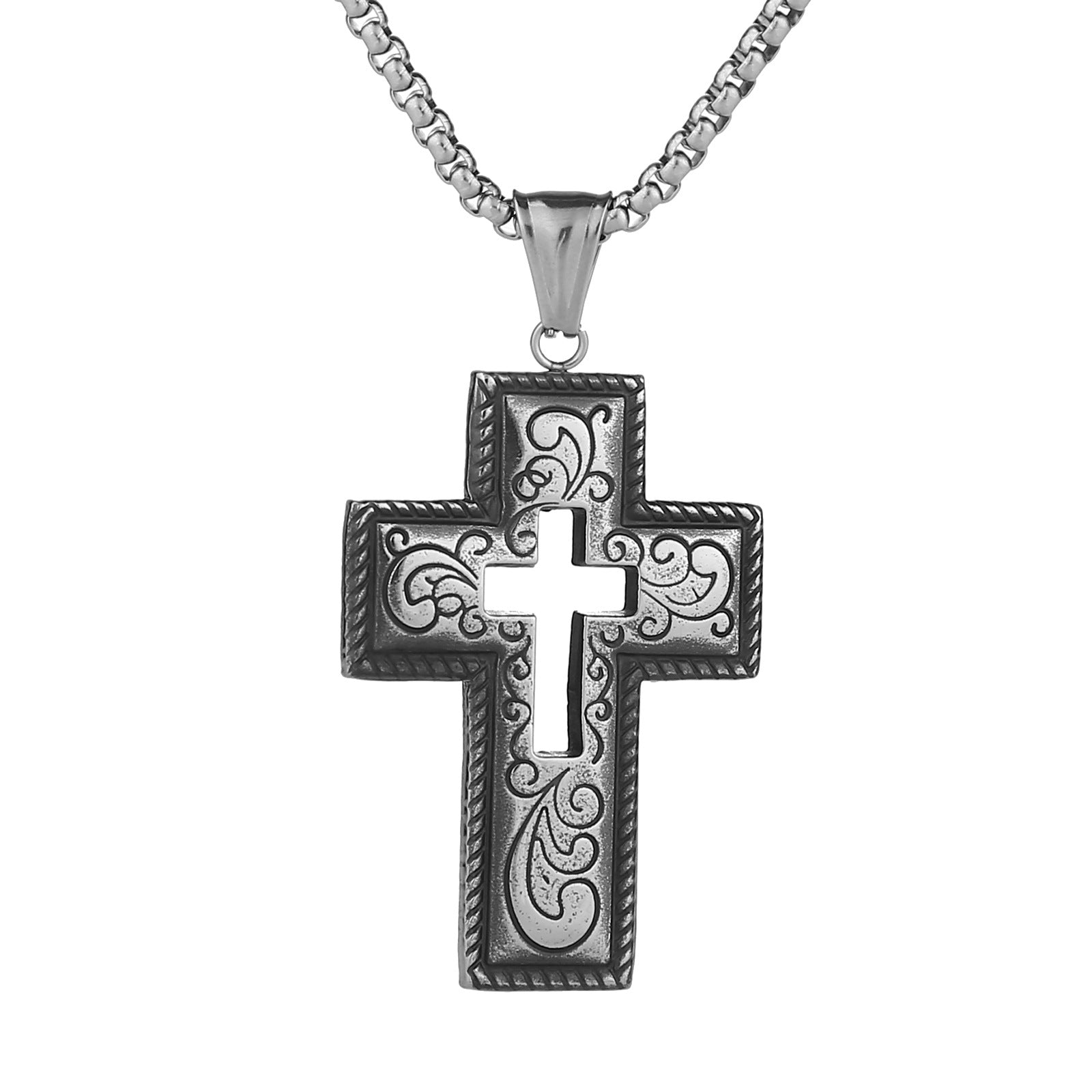 Retro Men's Pearl Pendant Made Of Durable 304 Stainless Steel Jewelry