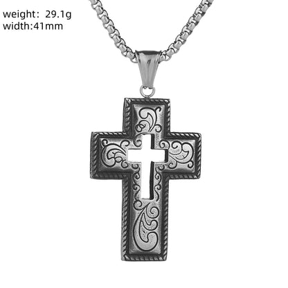 Retro Men's Pearl Pendant Made Of Durable 304 Stainless Steel Jewelry