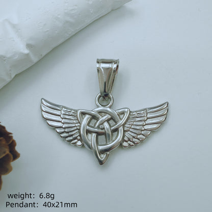 Polished Titanium Steel Animal Pendant For Men In Steel Color, Perfect For Summer Wear