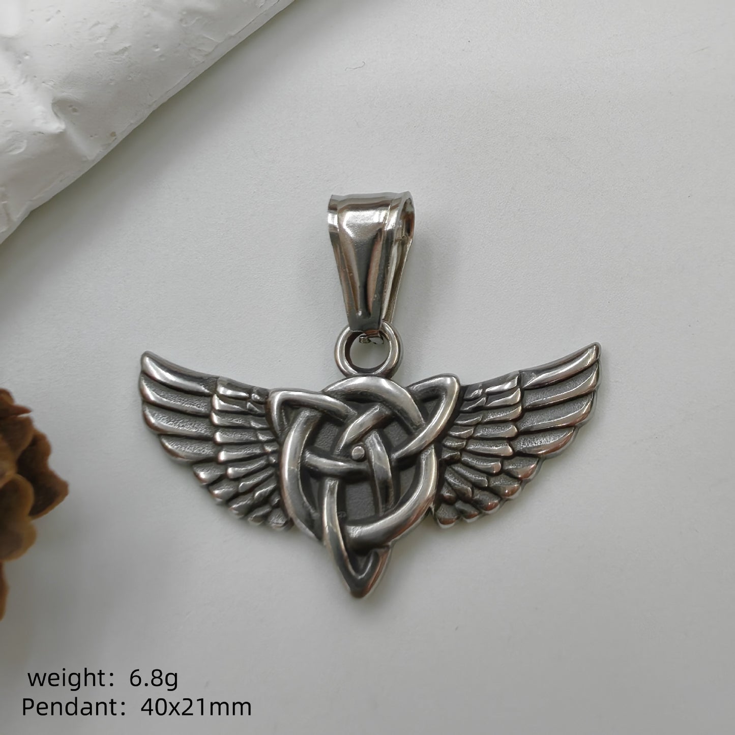 Polished Titanium Steel Animal Pendant For Men In Steel Color, Perfect For Summer Wear