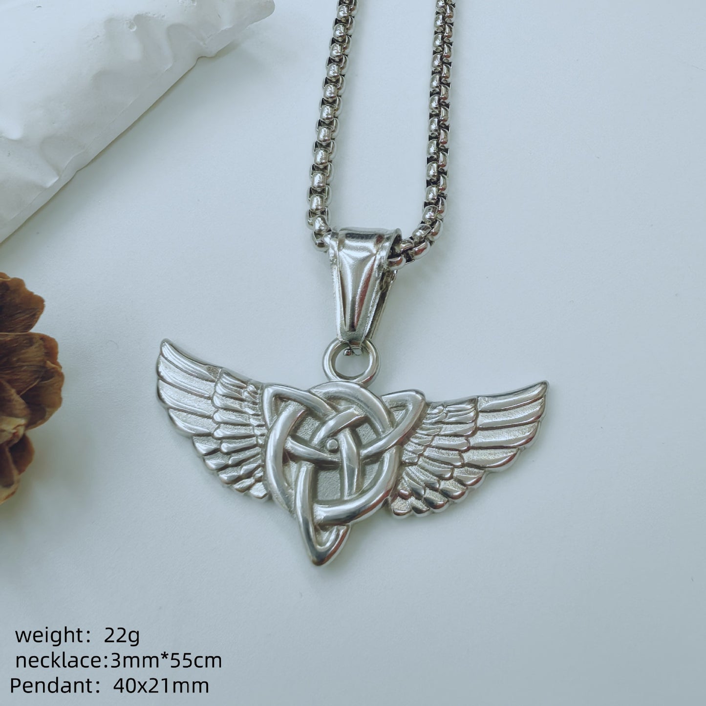 Polished Titanium Steel Animal Pendant For Men In Steel Color, Perfect For Summer Wear