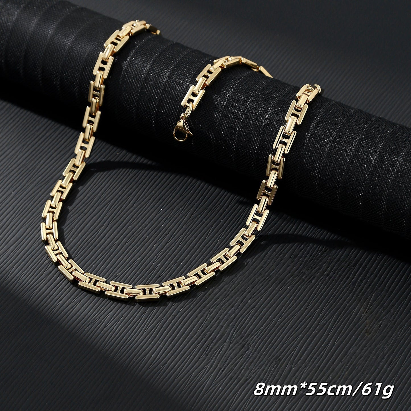 U Shape Necklace In Steel Color Featuring 304 Stainless Steel Pendant With Titanium Steel Chain And Electroplated Finish, Unisex