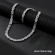 Steel Color Necklace 8mm*60cm