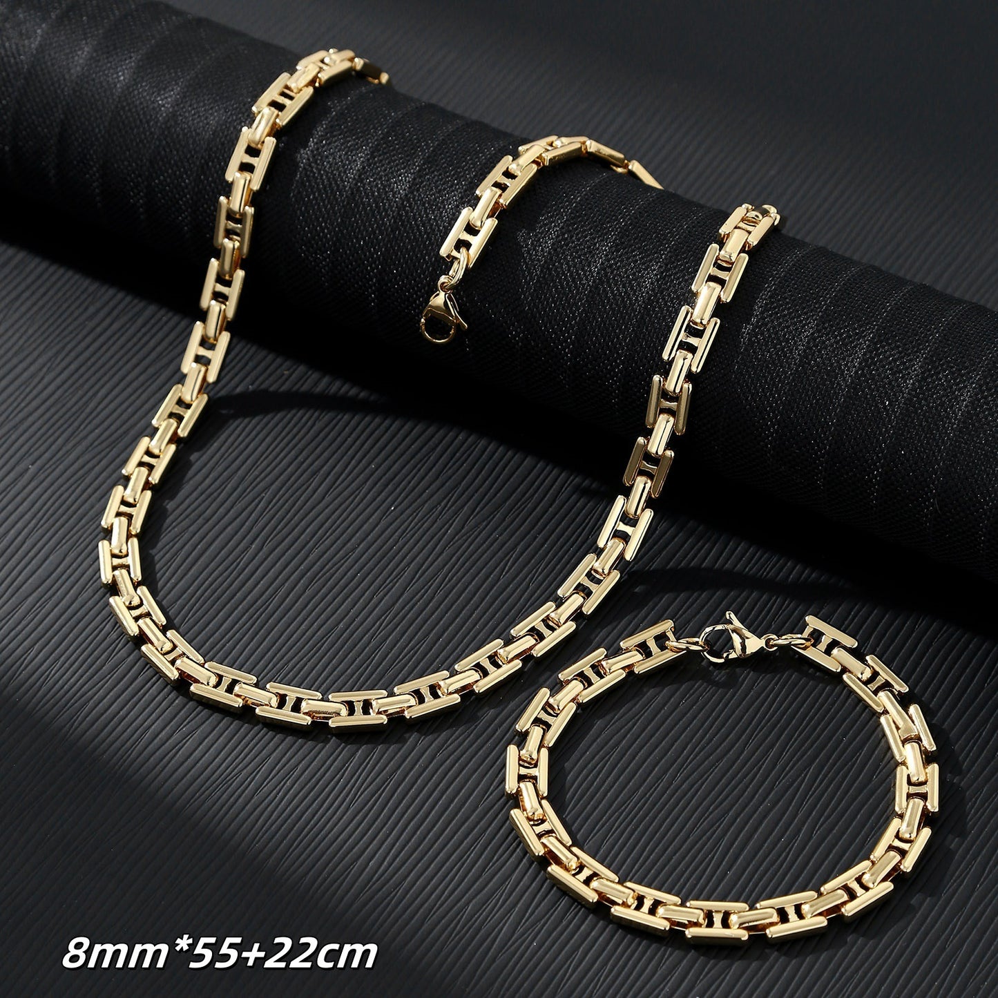 U Shape Necklace In Steel Color Featuring 304 Stainless Steel Pendant With Titanium Steel Chain And Electroplated Finish, Unisex