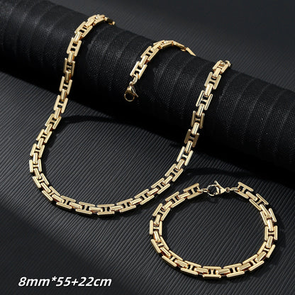 U Shape Necklace In Steel Color Featuring 304 Stainless Steel Pendant With Titanium Steel Chain And Electroplated Finish, Unisex