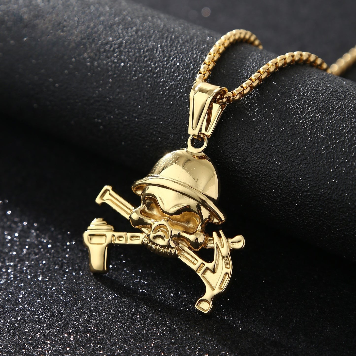 Cartoon Style Metal Pendant With Polished Finish In Steel Color, Designed For Men's Jewelry