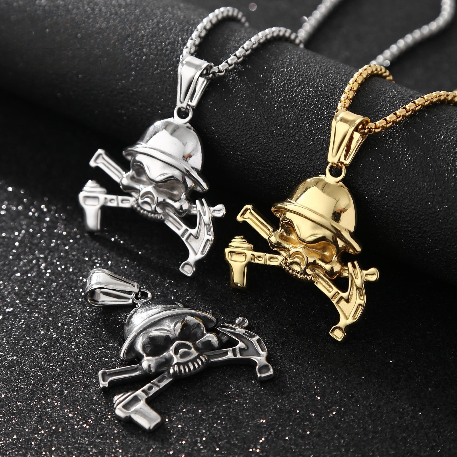 Cartoon Style Metal Pendant With Polished Finish In Steel Color, Designed For Men's Jewelry