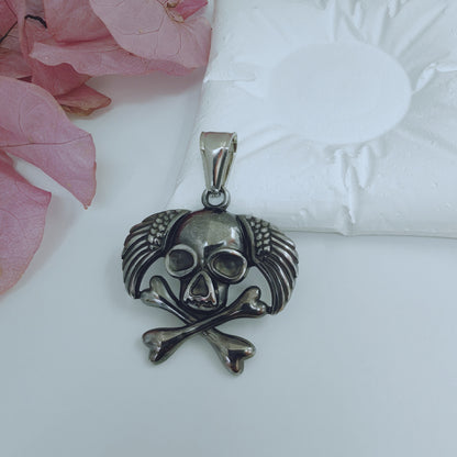 Animal Pendant In 304 Stainless Steel With Electroplated Gold Plating, Featuring Artificial Pearl Chain, Designed For Men, Steel Color