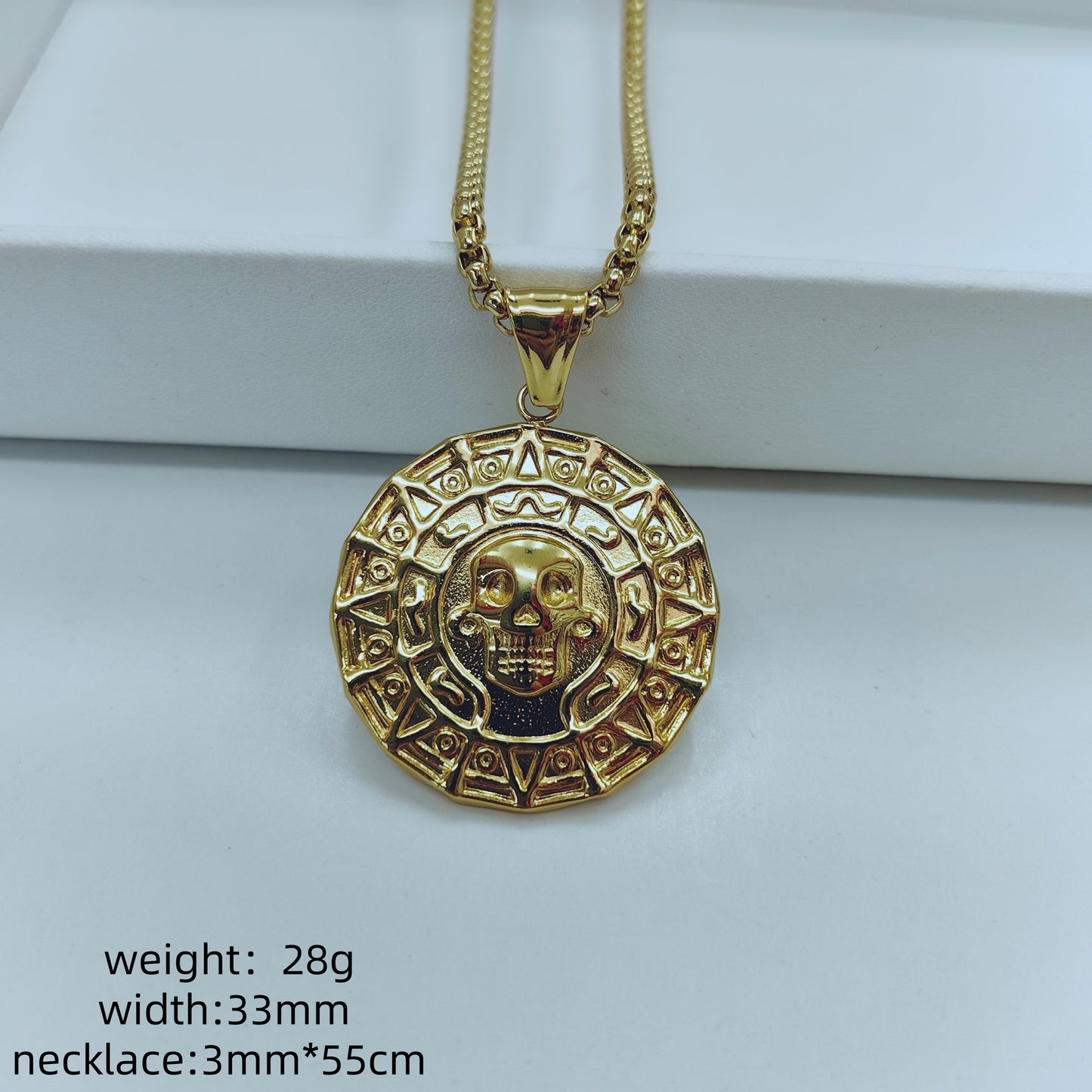 Geometric Metal Pendant For Men Featuring Enamel Craftsmanship In Steel Color