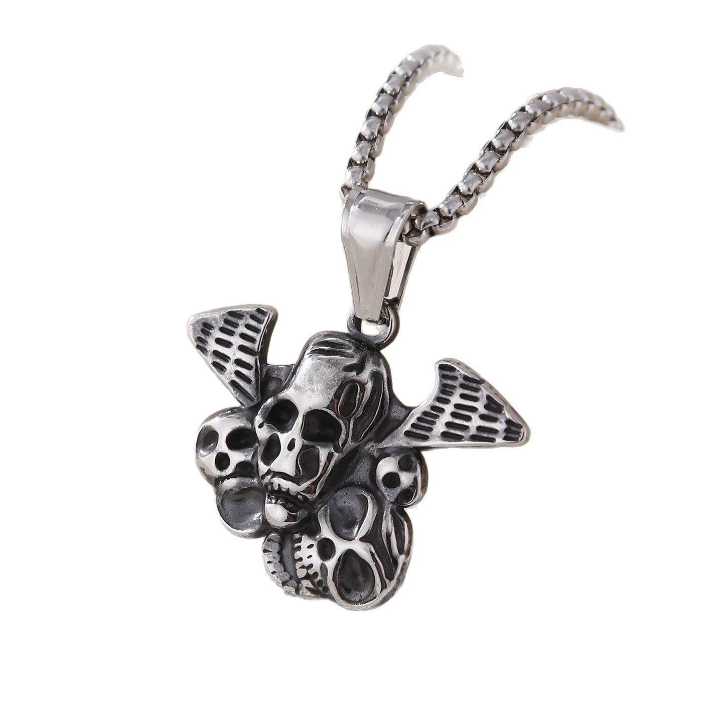 Men's Polished 304 Stainless Steel Eye Pendant In Steel Color