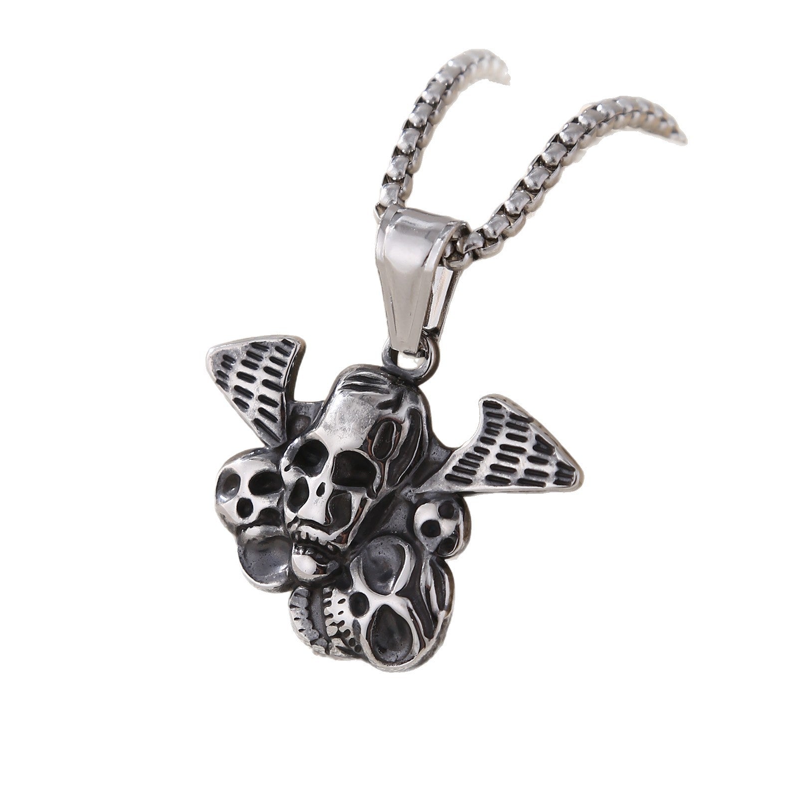 Men's Polished 304 Stainless Steel Eye Pendant In Steel Color