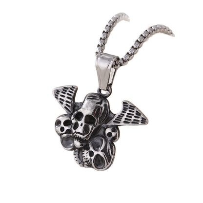 Men's Polished 304 Stainless Steel Eye Pendant In Steel Color