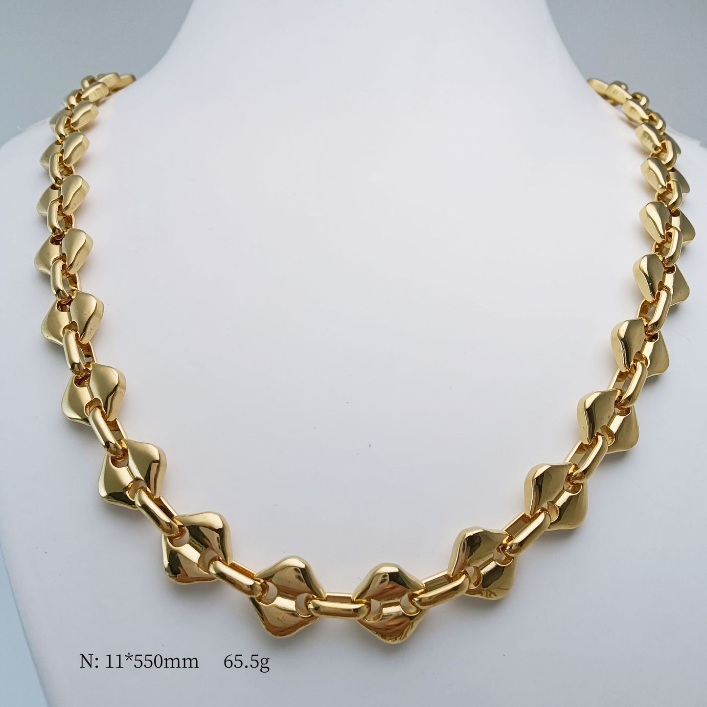 Simple Style Water Droplets Necklace For Women In Gold With Diamond Inlay And 304 Stainless Steel Coffee Bean Chain