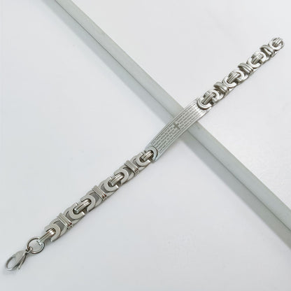 Handmade Hip-Hop Paper Clip Bracelet In Stainless Steel With Gold Finish, Unisex Style