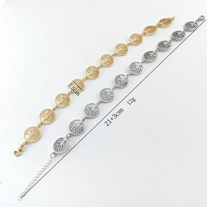Handmade Hip-Hop Paper Clip Bracelet In Stainless Steel With Gold Finish, Unisex Style