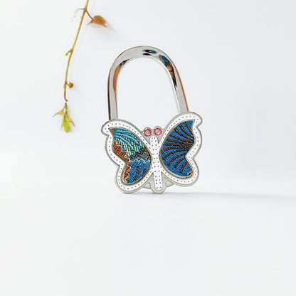 Polished Blue Butterfly Bag Pendant In Alloy, Featuring Commute Style For Christmas