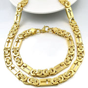 Gold Necklace 55cm + Bracelet 23cm