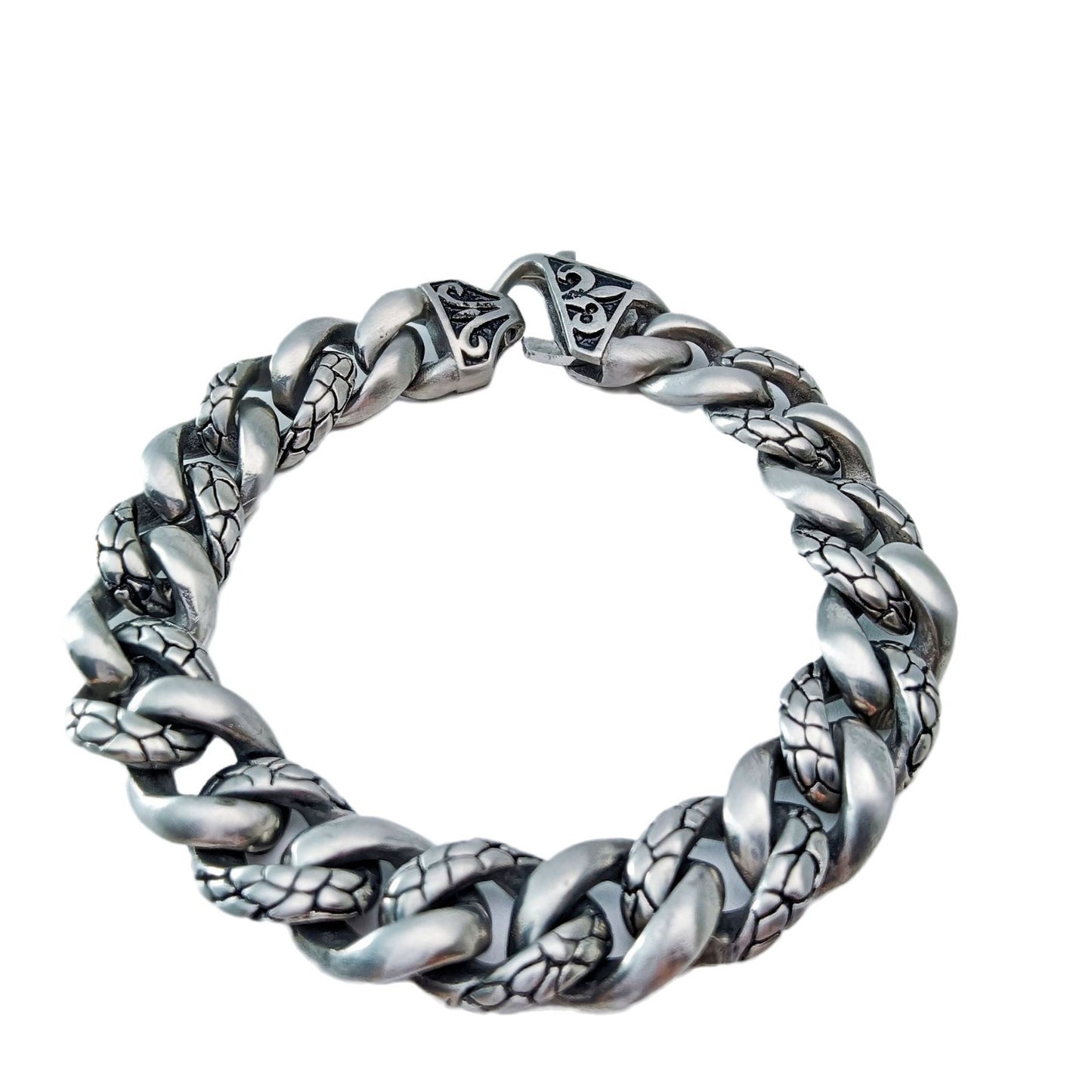 Unisex Hip-Hop Lines Bracelet Featuring Titanium Steel Chain And Stainless Steel In Steel Color