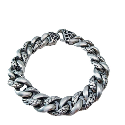 Unisex Hip-Hop Lines Bracelet Featuring Titanium Steel Chain And Stainless Steel In Steel Color