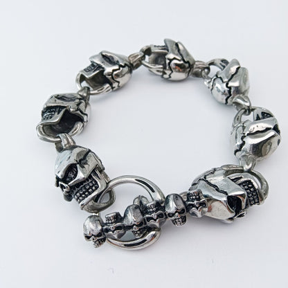 Unisex Hip-Hop Lines Bracelet Featuring Titanium Steel Chain And Stainless Steel In Steel Color