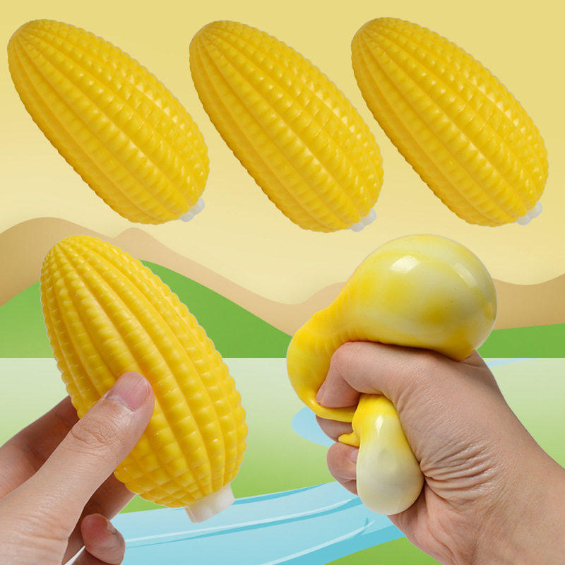 Novelty Corn Squishy Toy Made Of Soft TPR Material, Fun Prank Toy For Stress Relief And Sensory Play