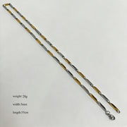 Two-tone Gold Necklace 3mm*55cm