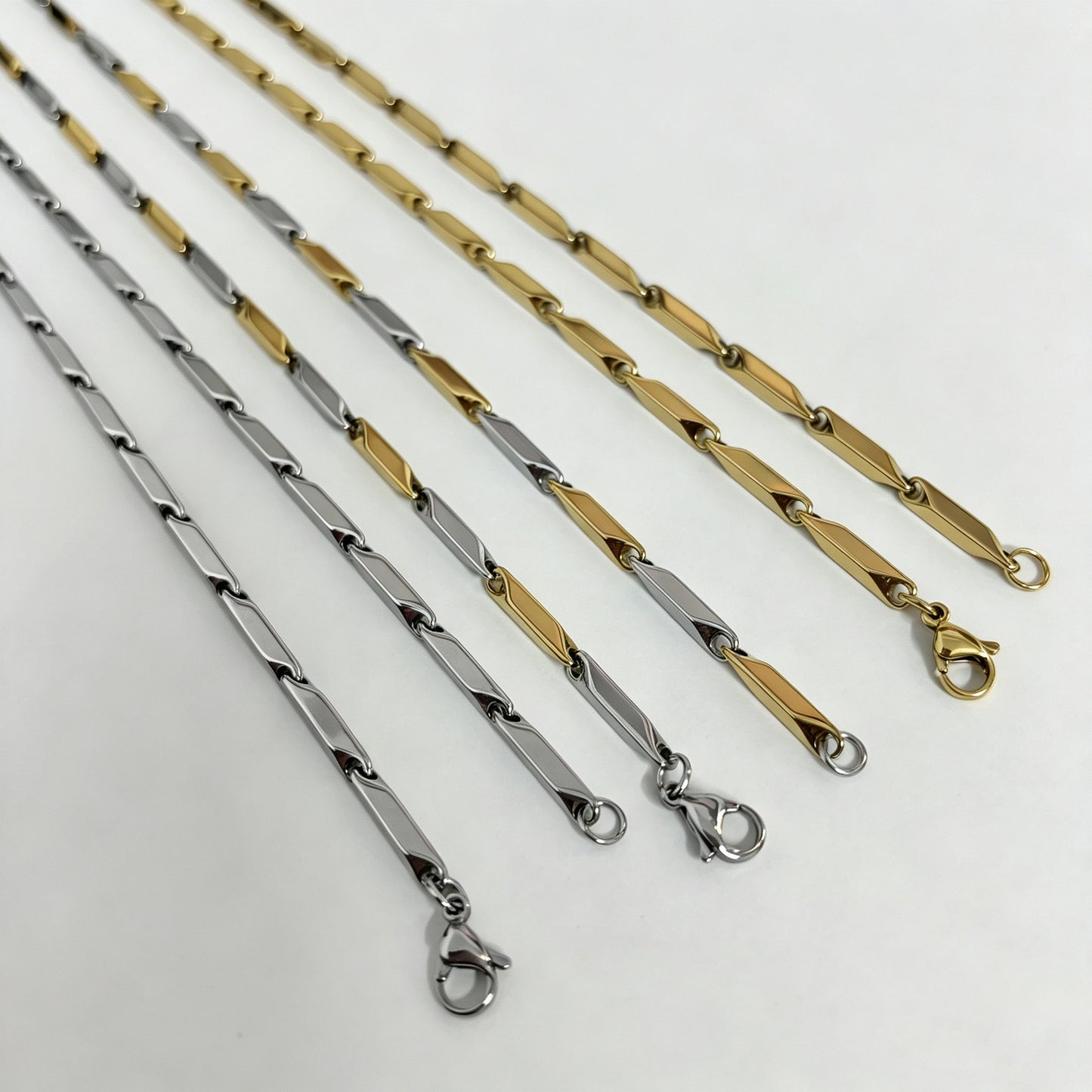 Handmade Men's Stainless Steel Bracelets In 18K Real Gold Plated With Electroplated Finish Featuring Handmade Chain