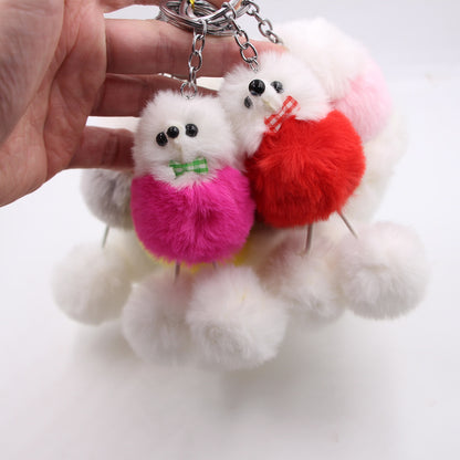 Plush Dog Bag Charm Key Chain, Perfect Christmas Gift Accessory