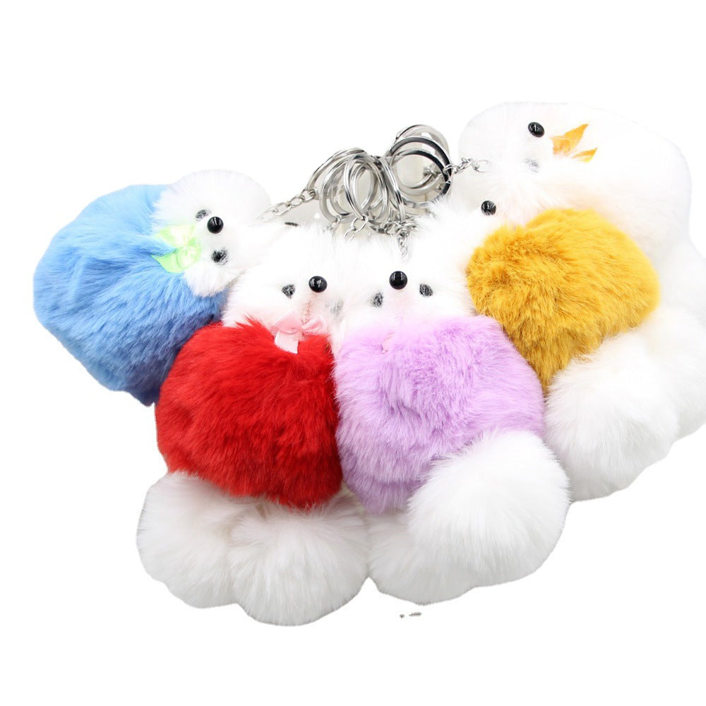Plush Dog Bag Charm Key Chain, Perfect Christmas Gift Accessory