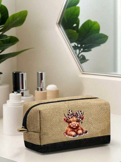 Unisex Polyester Shoulder Bag With Double Handle Featuring Printing, Portable Design For All Seasons