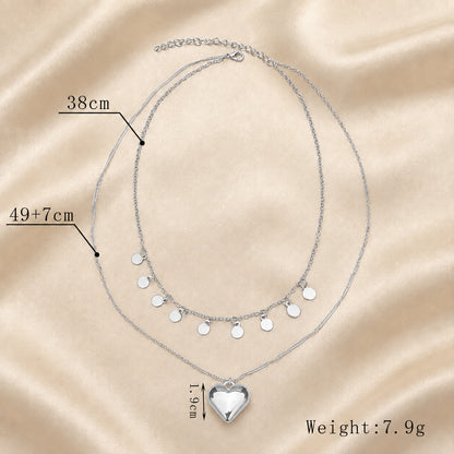 Sweet Heart Shape Necklace For Women In Gold Featuring KC Golden Plated Zinc Alloy With Imitation Pearl Inlay