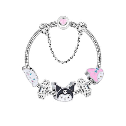 Original Design Crown Alloy Chain Featuring Electroplated Craftsmanship With Silver Beaded Chain Jewelry Accessories