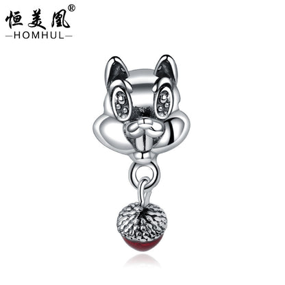Cute Dog Alloy Beads For Jewelry Making With Electroplated Gold Finish, Perfect Jewelry Accessories