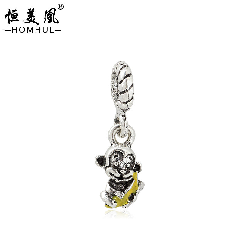 Cute Dog Alloy Beads For Jewelry Making With Electroplated Gold Finish, Perfect Jewelry Accessories