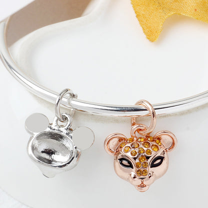Cute Dog Alloy Beads For Jewelry Making With Electroplated Gold Finish, Perfect Jewelry Accessories