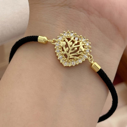 Geometric Waterproof Non Tarnish Bracelet For Women, Copper With 18K Real Gold Plated Electroplated Finish, Zircon Inlay, Box Chain
