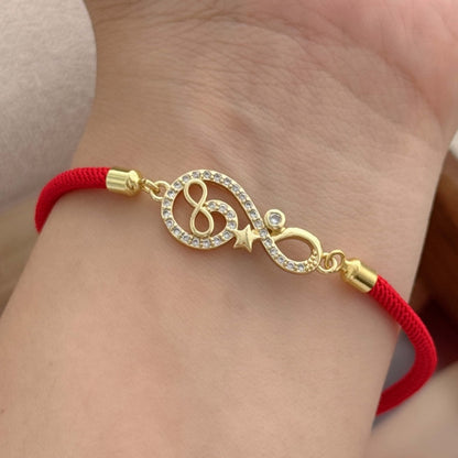 Geometric Waterproof Non Tarnish Bracelet For Women, Copper With 18K Real Gold Plated Electroplated Finish, Zircon Inlay, Box Chain