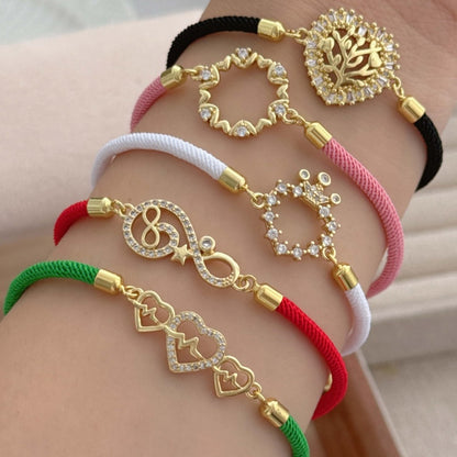 Geometric Waterproof Non Tarnish Bracelet For Women, Copper With 18K Real Gold Plated Electroplated Finish, Zircon Inlay, Box Chain