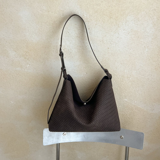Solid Color Square PU Leather Shoulder Bag With Braid Design, Single Shoulder Strap, Perfect For Autumn