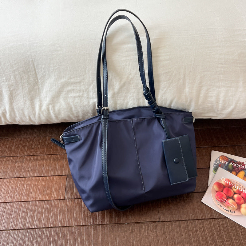 Square PU Leather Tote Bag For Women Featuring Sewing Thread Detail And Single Shoulder Strap, Ideal For Autumn
