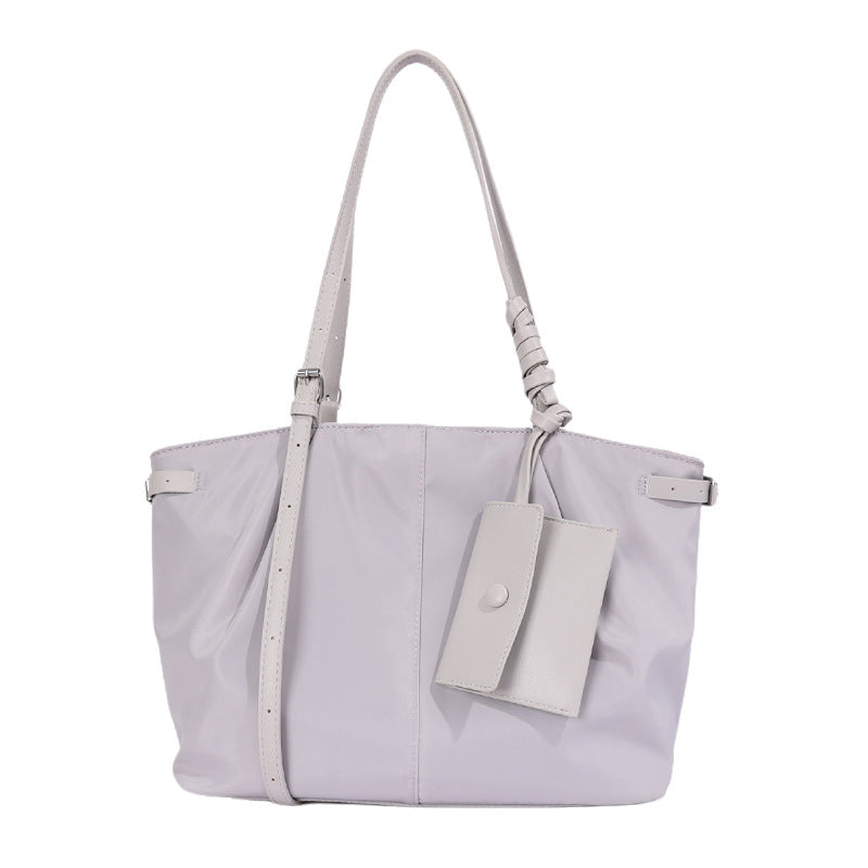 Square PU Leather Tote Bag For Women Featuring Sewing Thread Detail And Single Shoulder Strap, Ideal For Autumn